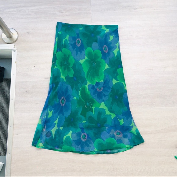Floral vintage Midi skirt - Picture 1 of 3